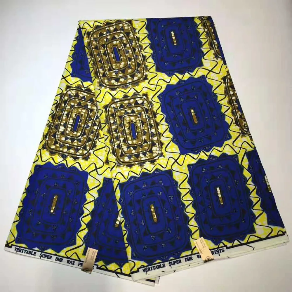 Дешевая ткань китайская африканская tissu Анкара вощеная принтом 6yds модная