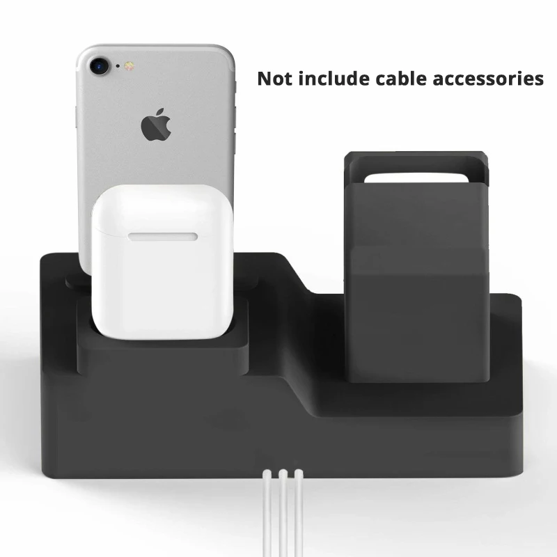 Силиконовая подставка держатель для зарядки iPhone X 8 7 6s Plus 5 зарядного устройства док станция Apple Watch серии 2 3 4
