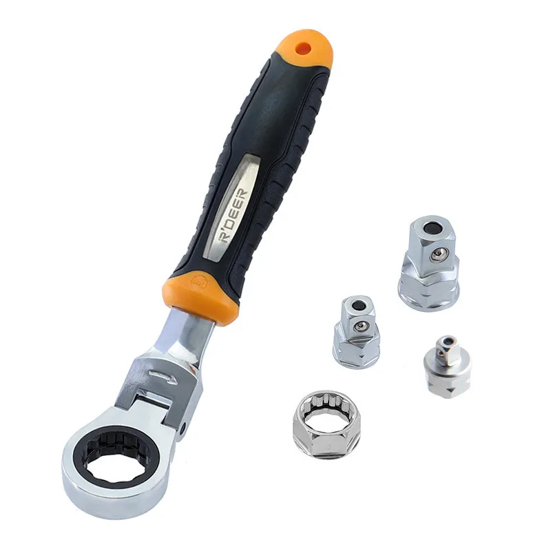 Трещоточный ключ 1/4 &quot3/8&quot 1/2 &quotрегулируемый рукав адаптер CR V гаечный Набор