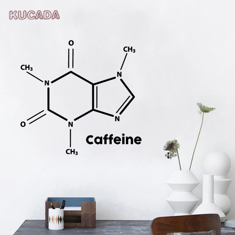 Caffeine Molecule кафе Цитата украшения стены стикер классная комната домашнее