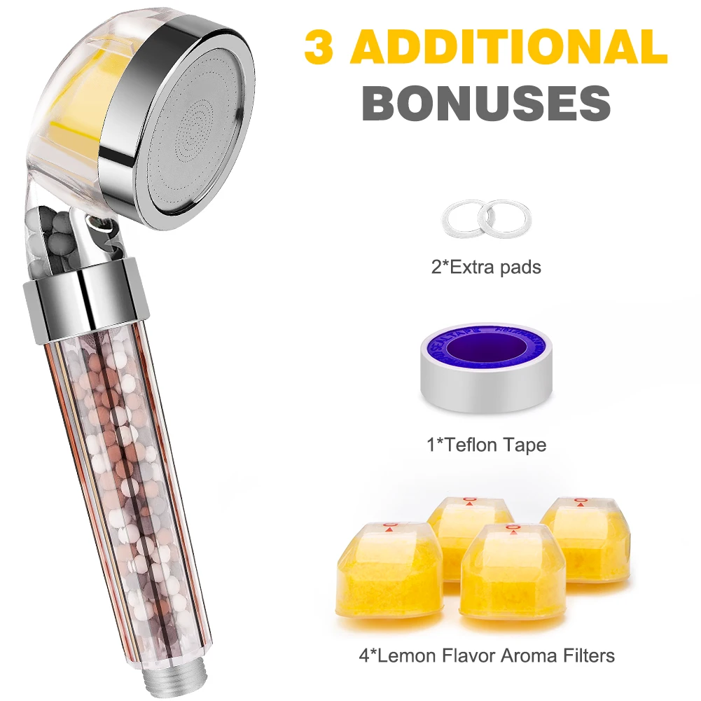 Насадка для душа с отрицательным анионным светодиодным дождевым душем|Душевая