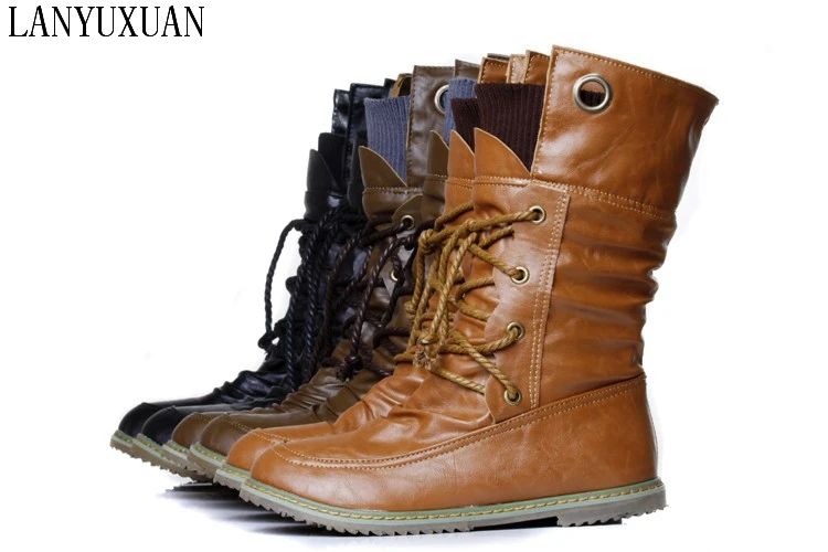 Женские ботинки со шнуровкой больших размеров 34 51 модель A702 2017|botas mujer|botas de courobotas |