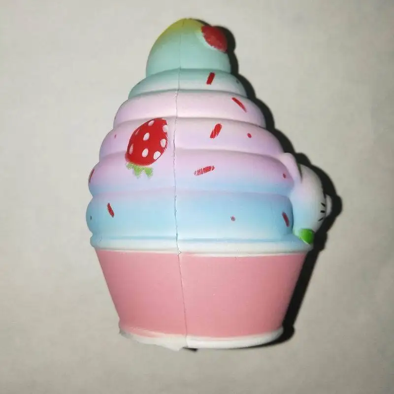 10 предметов в партии мягкий при нажатии jumbo новогодний Кот Мороженое 13*9*8 см