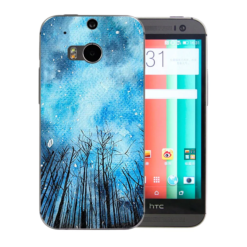 Задняя крышка для HTC One M8 Чехол мобильного телефона Мягкий Силиконовый ТПУ Capa с