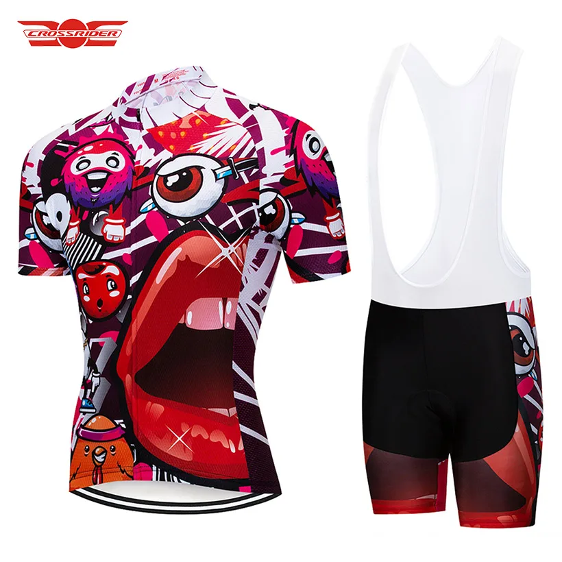 

2023 Funny Cycling Set MTB Jersey Bike Wear Shorts Suit Ropa Ciclismo Mens Summer Quick Dry Bicycle Clothes Maillot Culotte