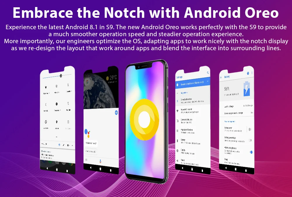 LEAGOO S9 Android 8,1 восьмиядерный смартфон 4 Гб ОЗУ 32 Гб ПЗУ 5,8" HD+ ips MTIK6750 13 МП Двойная тыловая камера 3300 мАч 4G мобильный телефон