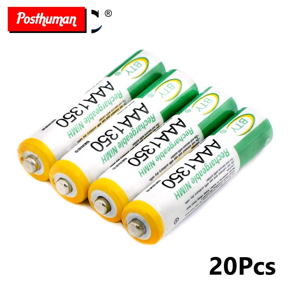 Postuman большая мощность AAA аккумуляторная батарея 1,2 V AAA 1350mAh большой объем перезаряжаемые батареи HR03/AM4/LR3 Ni-MH ячейка