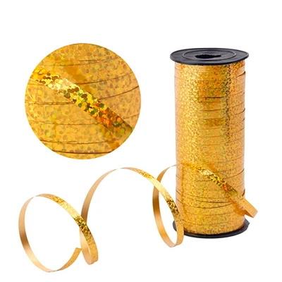 Gold Ribbon Свадебные украшения 100 шт сердце блестящий шар лента подвеска Merry christmas party украшения детский душ Единорог вечерние Boda - Цвет: Gold Ribbon