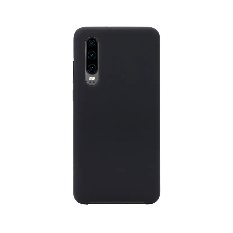 Черный Жидкий силиконовый чехол для huawei P30 P20 P10 Lite Pro mate 10 20, мягкий чехол для телефона huawei Honor 9 10 V10 P Smart Cover - Цвет: Черный