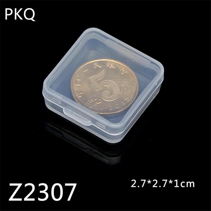 2.7x2.7x1cm 20 размеров, Маленькая прозрачная коробка для хранения, прямоугольная, для украшений, органайзер, алмазная вышивка, ремесло, бусина, для таблеток, для домашнего хранения, пластиковая коробка - Цвет: 2.7x2.7x1cm