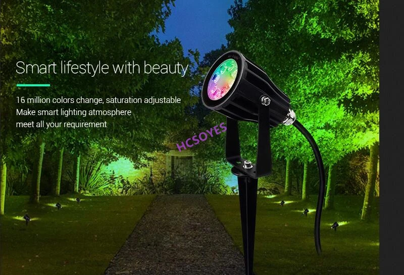 Milight FUTC04 6 Вт/FUTC05 25 Вт RGB+ CCT умный светодиодный светильник для сада AC 100 В~ 220 В для наружного зеленого пространства/парка/дороги/украшения