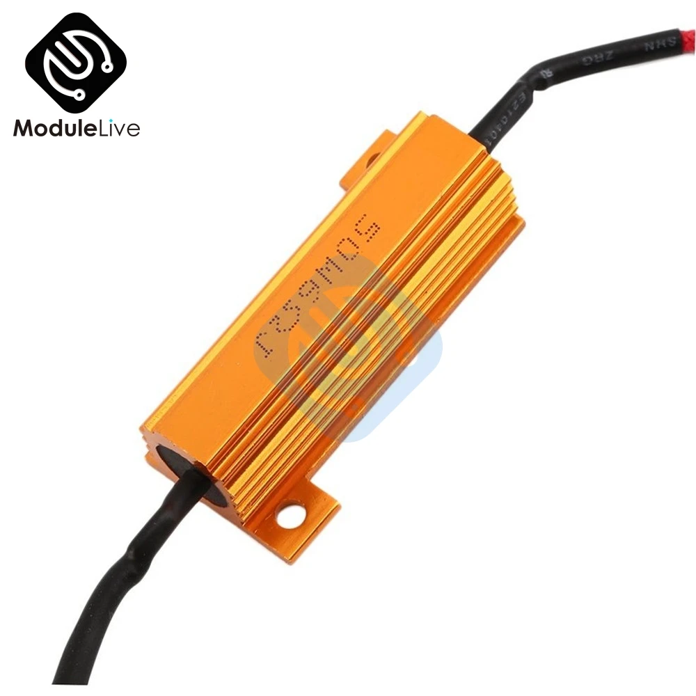 Светодиодный ДХО тумана чередование одиночный резистор нагрузки 5 Вт 50 6 Ом два