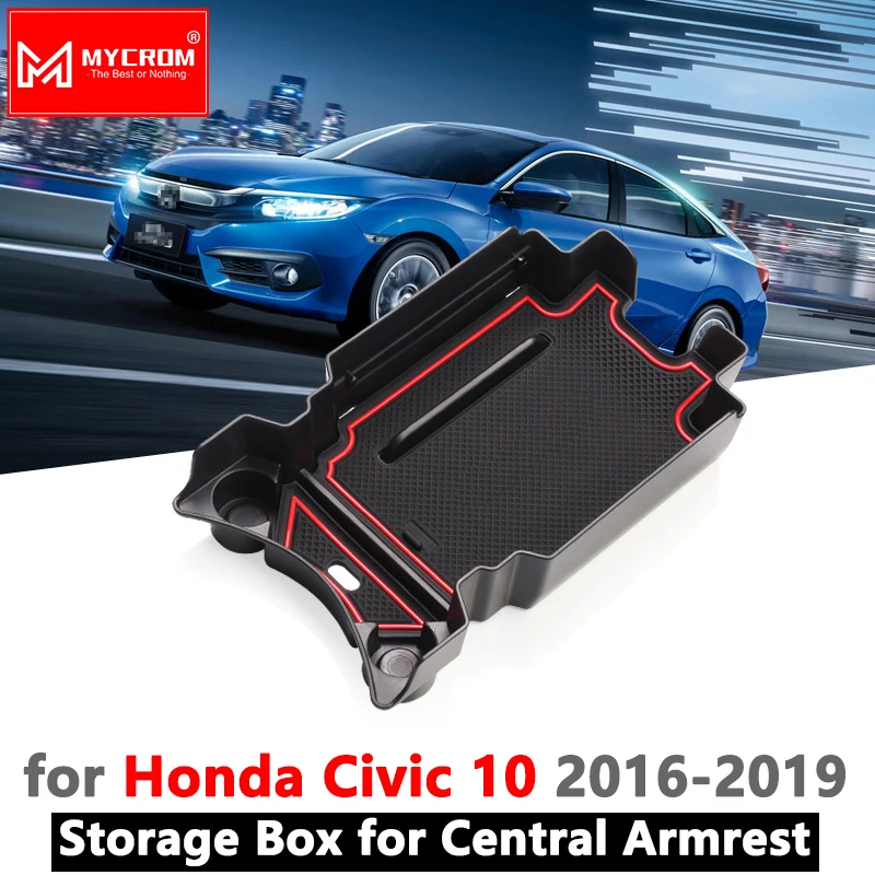 Для Honda Civic 10 2016 2017 2018 2019 подлокотник коробка для хранения укладки Органайзер