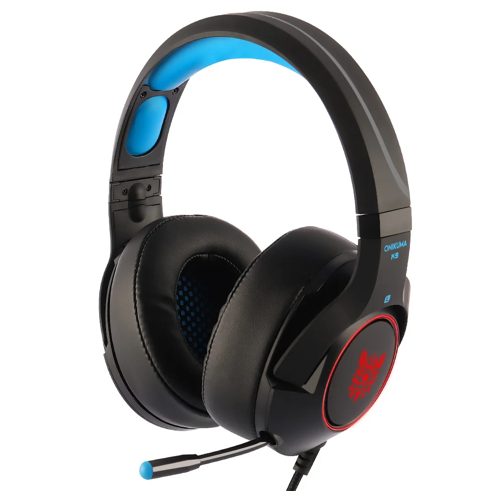 ONIKUMA K9 игровая гарнитура Casque PC Стерео Игровые наушники с микрофоном светодиодный светильник для ноутбука/PS4/Xbox One контроллер геймера
