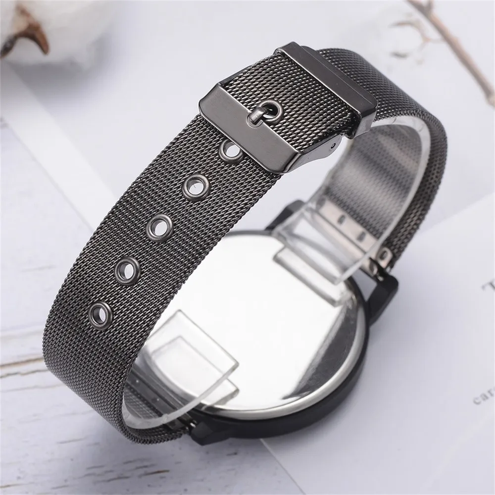 Fashion Casual Women's Watch Shining Stainless Steel Strap Moon Pointer Ladies Clock Analog Wrist Watches relogio feminino | Наручные