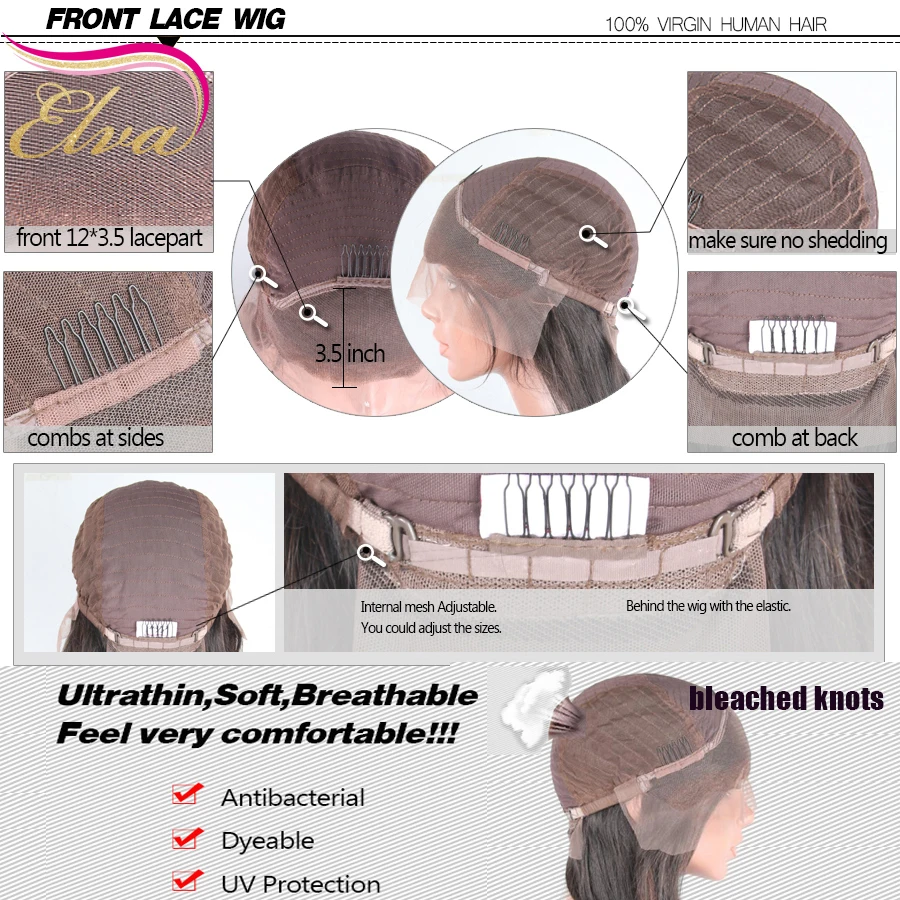 8А Короткий Боб Парик Полный Шнурок Человеческих Волос Парики Для Черного