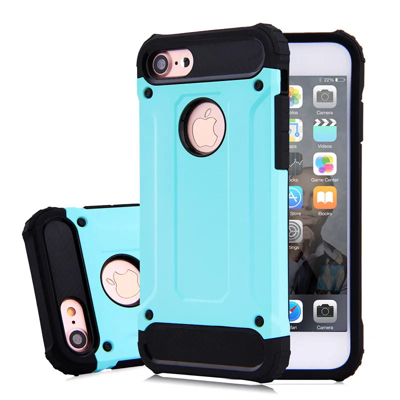 500 шт. противоударный Бизнес Стиль двойной слой ТПУ Гибридный Броня ПК Твердый