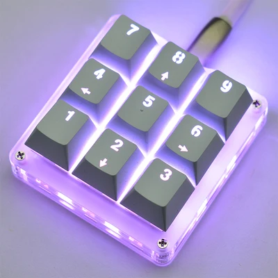 Keycap3 9 клавиш мини OSU игровая клавиатура определенная Механическая RGB клавиатура для рисования Поддержка 24 макросов сочетание клавиш Windows MacOS - Цвет: Keycap3