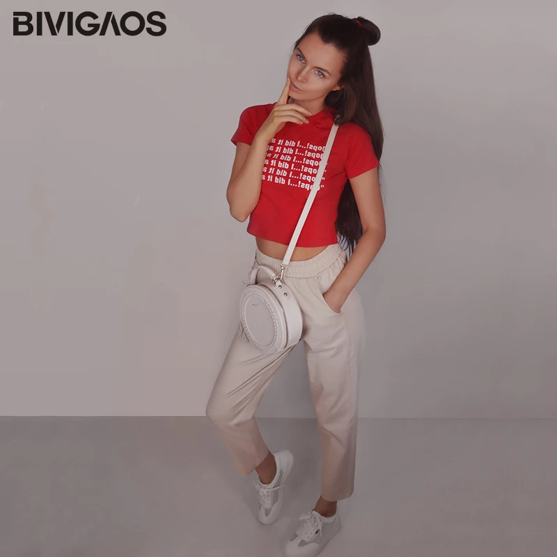 BIVIGAOS 2019 Весенние новые Базовый стиль женские хлопковые комбинезоны повседневные