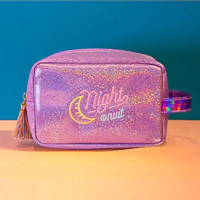 Moon Shiny женская косметичка с кисточками чехол для макияжа девочек светильник