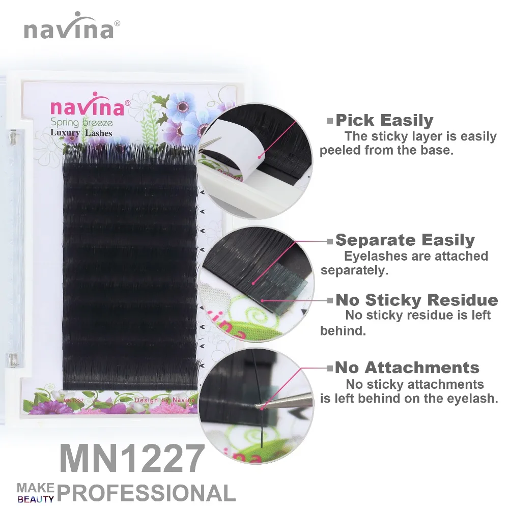 Navina норковые ресницы для макияжа супер мягкость и естественный вид изгиб CD