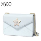 Модный Элегантный женский кошелек на плечо NUCELLE с цепочками, клатч через плечо с откидной крышкой, сумка-клатч с отделением для пятизвездочек, дамская сумочка