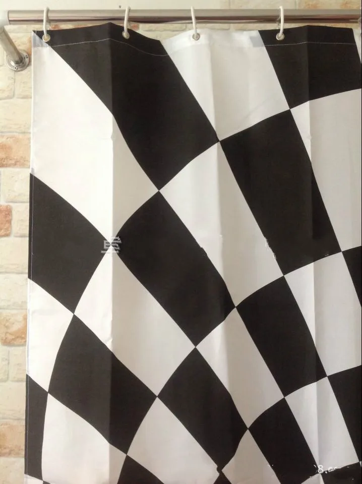 Полиэстер водостойкая занавеска для душа 3D печать торговля круглые отверстия |