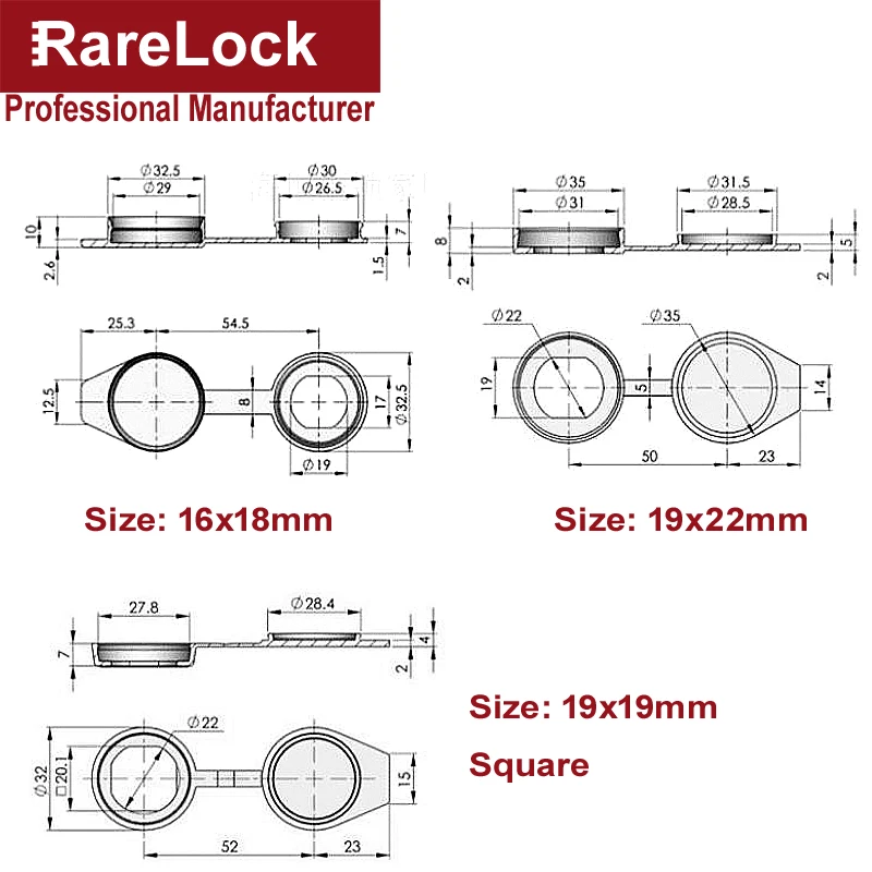 Rarelock Водонепроницаемый замок крышка 10 шт. для шкафа Cam замок промышленности цилиндр наружные аксессуары MMS555 hh