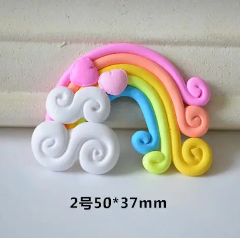 

Rainbow Theme Resin Accessories Mobile Phone Shell DIY Material Refrigerator Stickers Home Decoration Accessories
