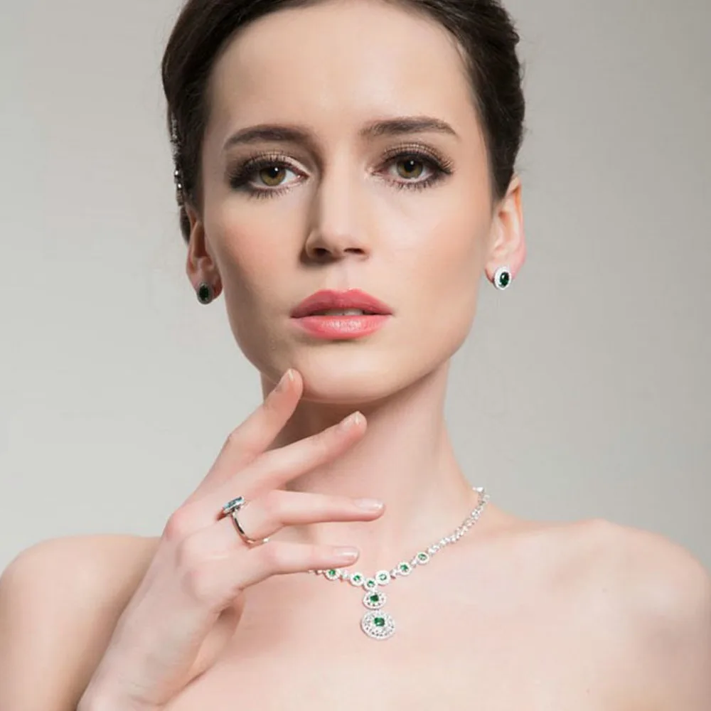 LUOTEEMI, 4 цвета, роскошные женские серьги-гвоздики с кубическим цирконием ААА, европейский стиль, свадебные украшения