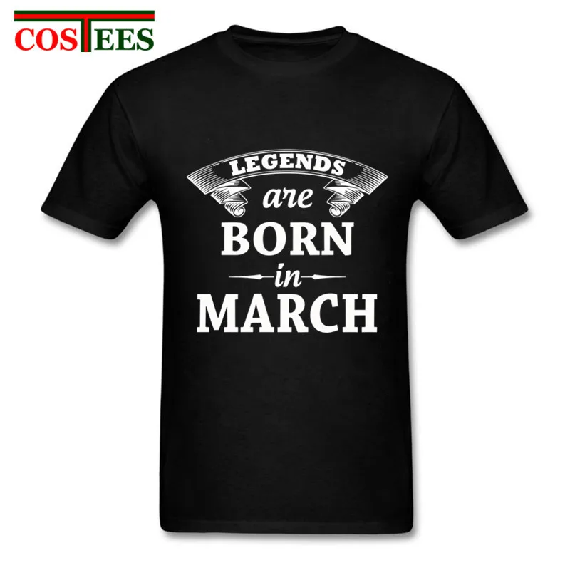 Футболка мужская для отдыха Class Legends Are Born in March брендовая одежда взрослых подарок на день рождения