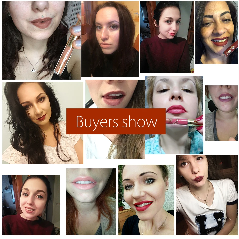 Красота глазурованная водостойкая губная помада матовый блеск для губ легко