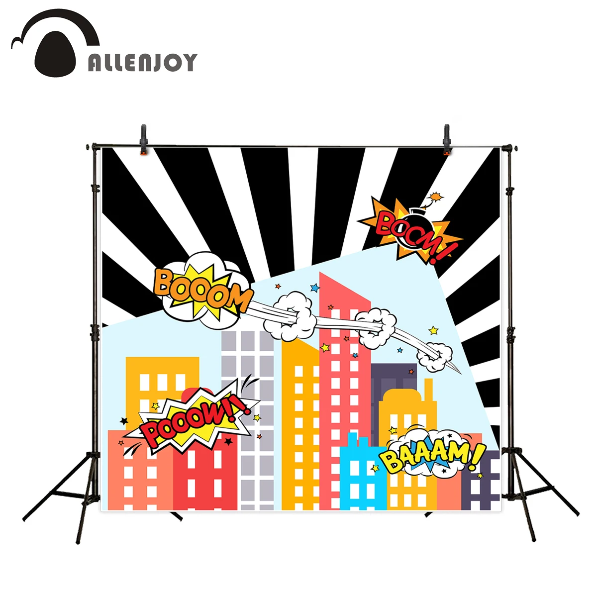 Allenjoy фоны для фотосъемки черный и белый дом голос взрыв бомба архитектура