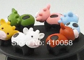 Free shipping cute colorful animal cow eraser 120pcs/lot Creative school  children prize eraser