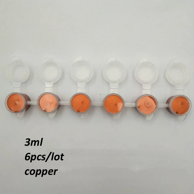 copper Advance акриловые краски пигмент набор для DIY Одежда Текстиль Ткань ручная роспись стены штукатурка рисунок золото/серебро/бронза - Цвет: copper
