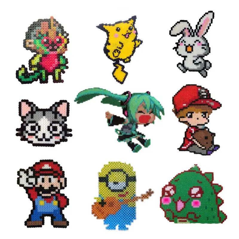 48 цветов бусины Hama 5 мм Perler 9600 шт. для рукоделия сделай сам блоки плавких