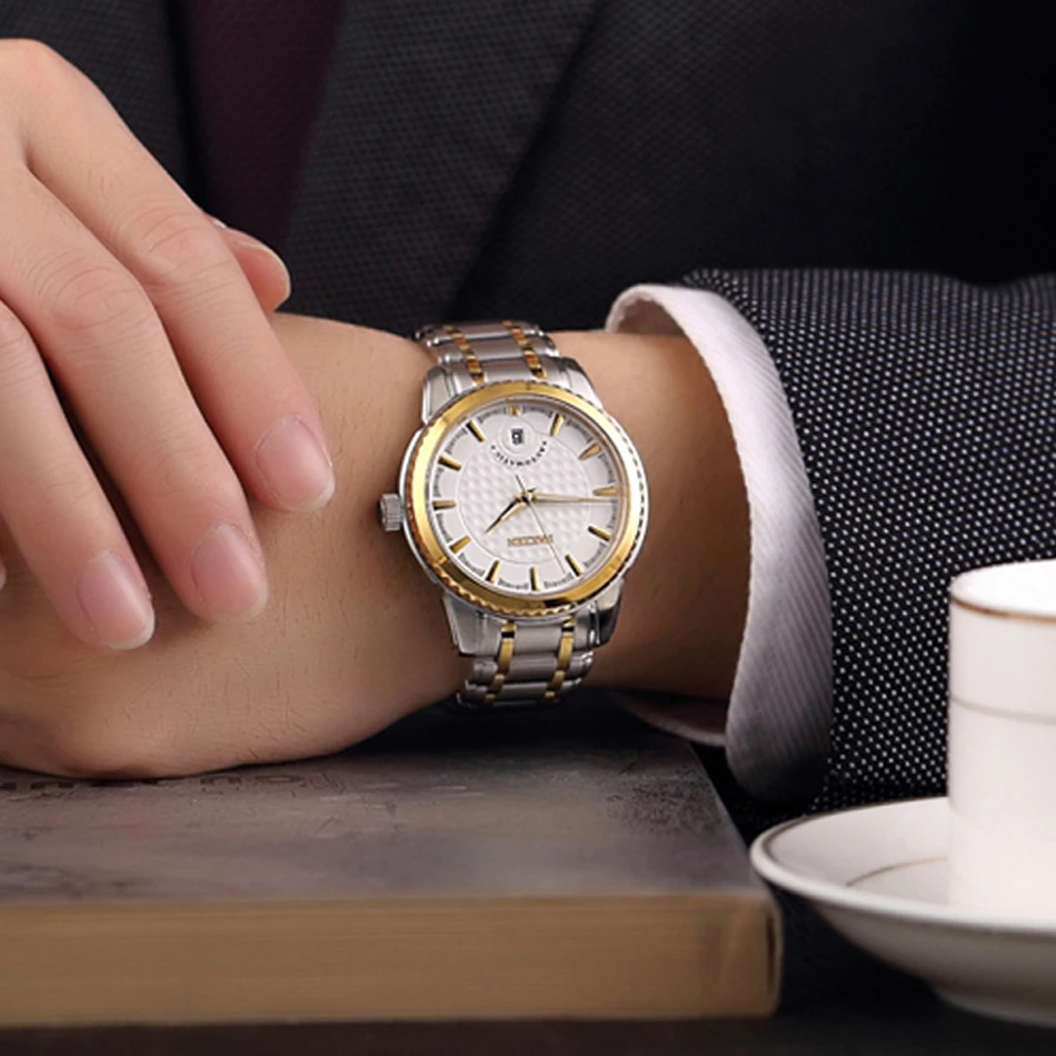 Nakzen Топ Роскошные брендовые модные классические деловые мужчины из нержавеющей