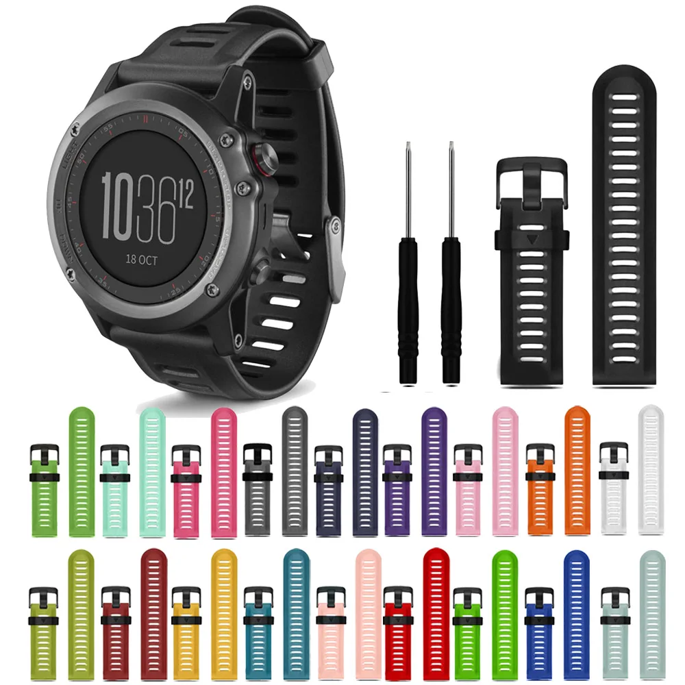 Горячая замена силиконовые ремешки для часов спортивный силиконовый браслет для Garmin Fenix 3/Fenix 3 HR gps часы с инструментами для Fenix 5X