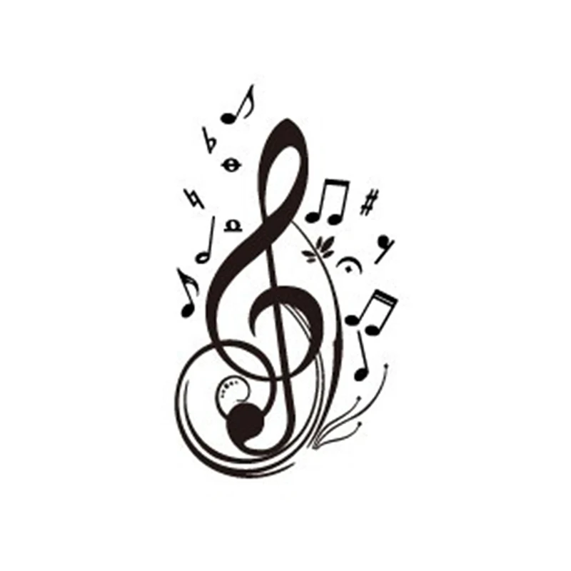 

Music Beat Note Wall Sticker Creative PVC Home Wall Decor Decals Black White Art Wall Stickers for Kids Rooms