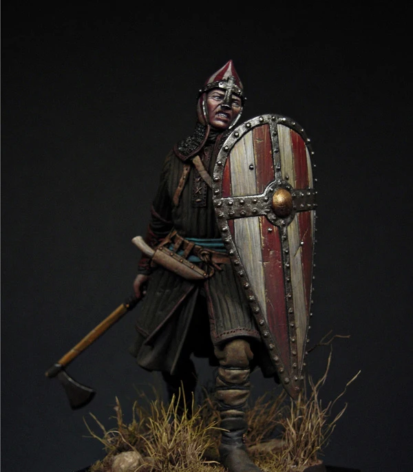 Разобранный 1/24 75 мм старинный воин (с основанием) набор из исторической смолы