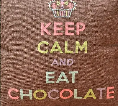 Лидер продаж чехол для подушек с надписью Keep Calm And Eat Подушка шоколадного цвета