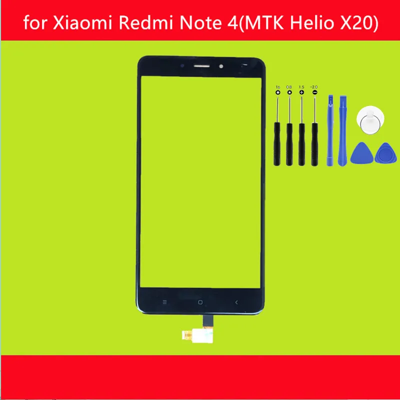 Для Xiaomi Redmi Note 4 MTK сенсорный экран передняя стеклянная крышка сенсорной панели