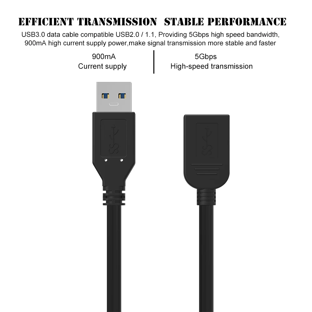 Robotsky Универсальный USB Удлинительный кабель 3 0 штекер A к USB3.0 гнездовой разъем