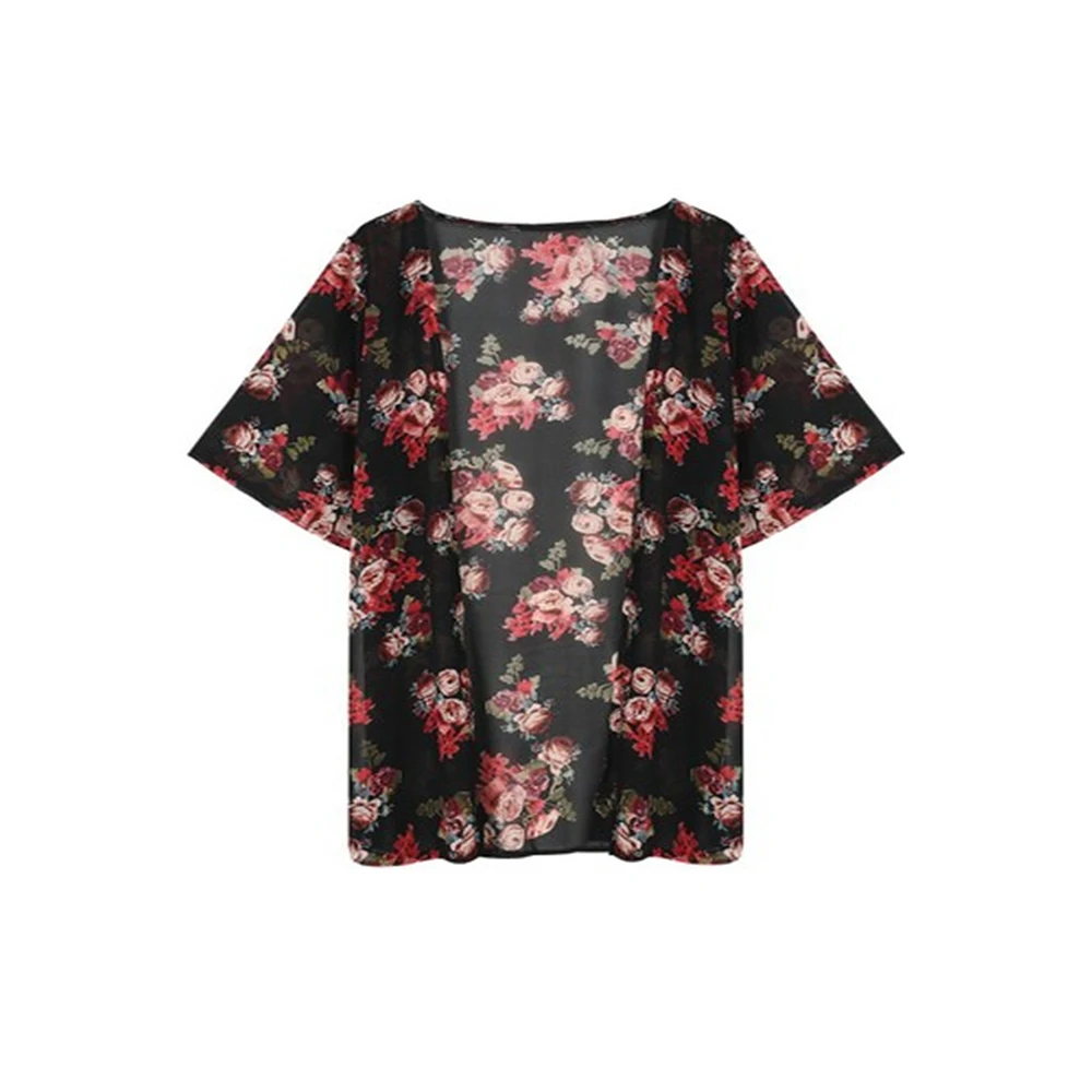 Женское повседневное кимоно Ретро женское Летнее Длинное вязаное шифоновое