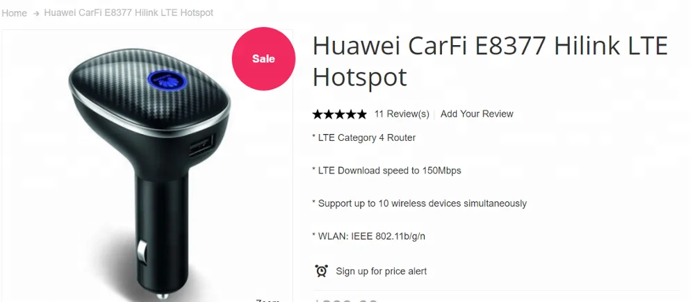 Huawei CarFi E8377 Hilink LTE Hotspot 10   Huawei Hilink