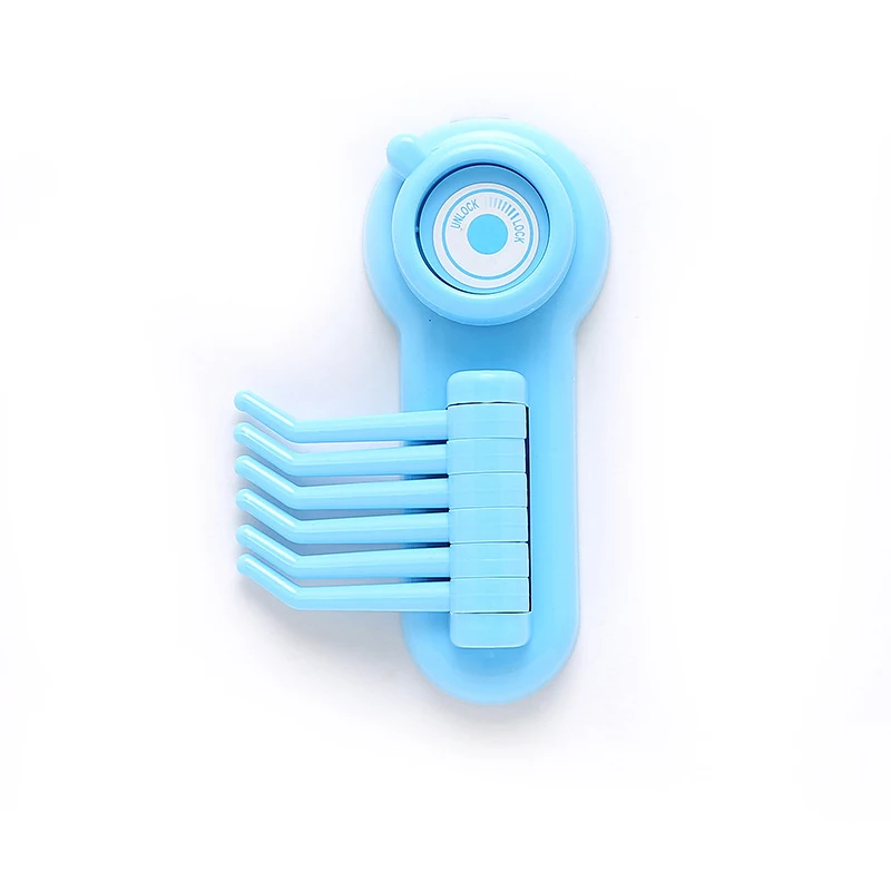Blue 1 шт. крепкие Вакуумные присоски настенные крючки стойка Органайзер шесть когтеобразные крючки стойка для дома ванная комната крюк для хранения вешалка на стену держатель кухня - Цвет: Blue