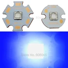 Светодиодный фонарь Epi s XML2 XM-L2 T6 5050, 10 Вт, насыщенного синего цвета, 450 нм, 2,9-3,2 В, 3 А, 16 мм, 20 мм, медная плата для фонарика для рыбалки сделай сам