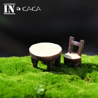 2pcs resin mini furniture deskchair doll house decoration statue figurines toys miniature micro fairy garden bonsai accessories