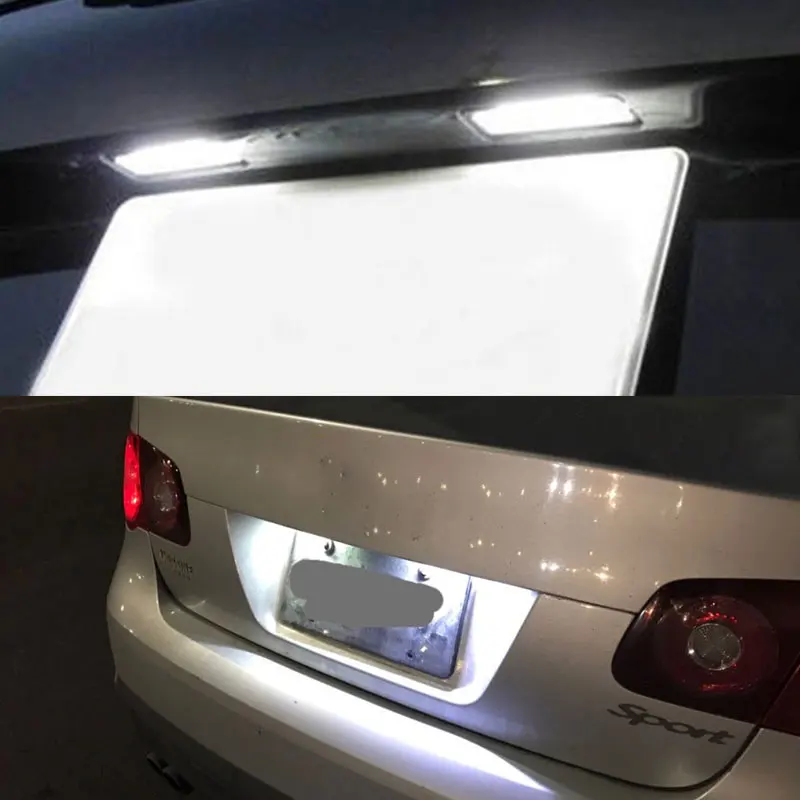 2 шт. светодиодные лампы Canbus для номерного знака VW Touran Passat Cimousint B5.5 SKODA Superb 1 3U