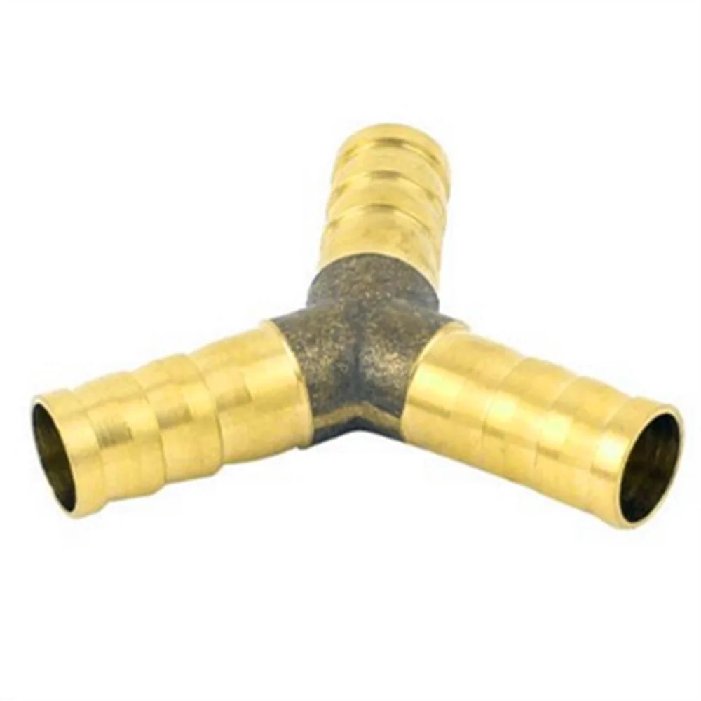 

1 Pc 0.39" 3 Ways Y-Piece Brass Air Gas Hose Barb Connector Tube Joiner Coupler